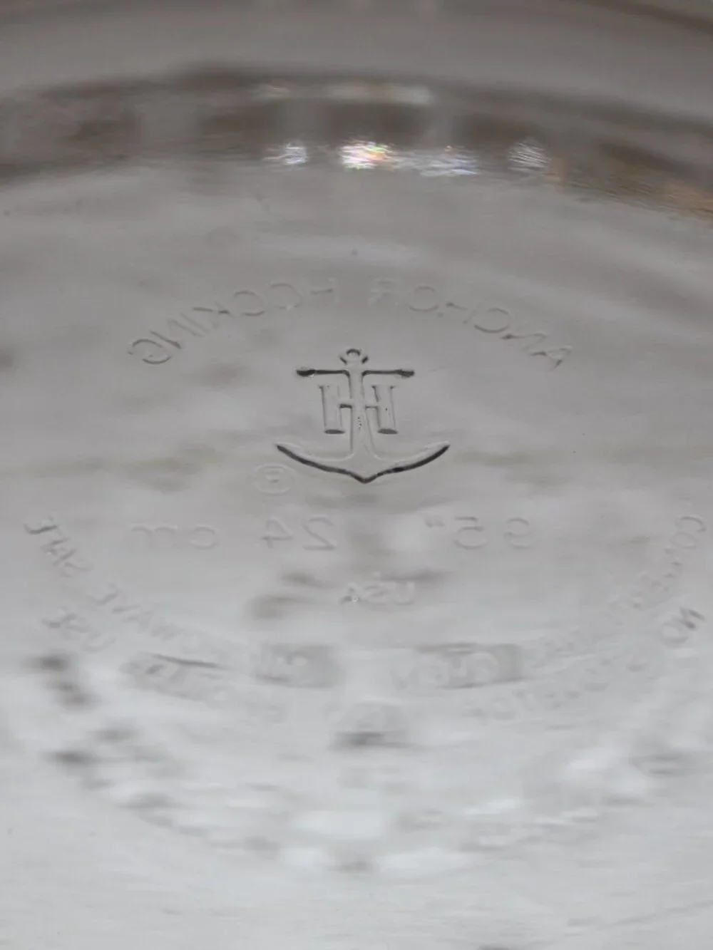 Anchor Hocking Clear Glass Pie Plate Baking Dish 9.5” (24 cm) Fluted Made in U